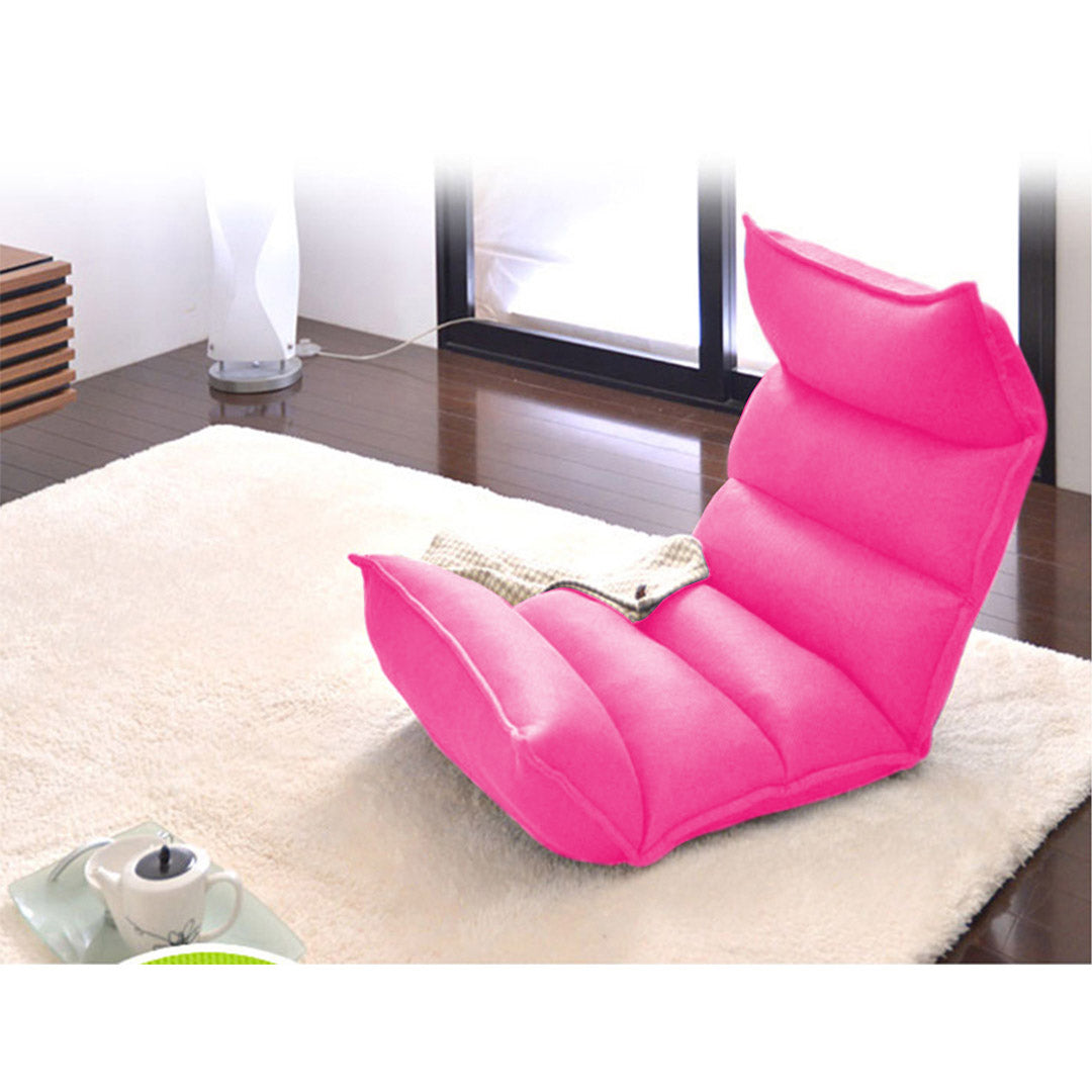 SOGA 2X Foldable Tatami Floor Sofa Bed Meditation Lounge Chair Recliner Lazy Couch Pink-Recliner Chair-PEROZ Accessories