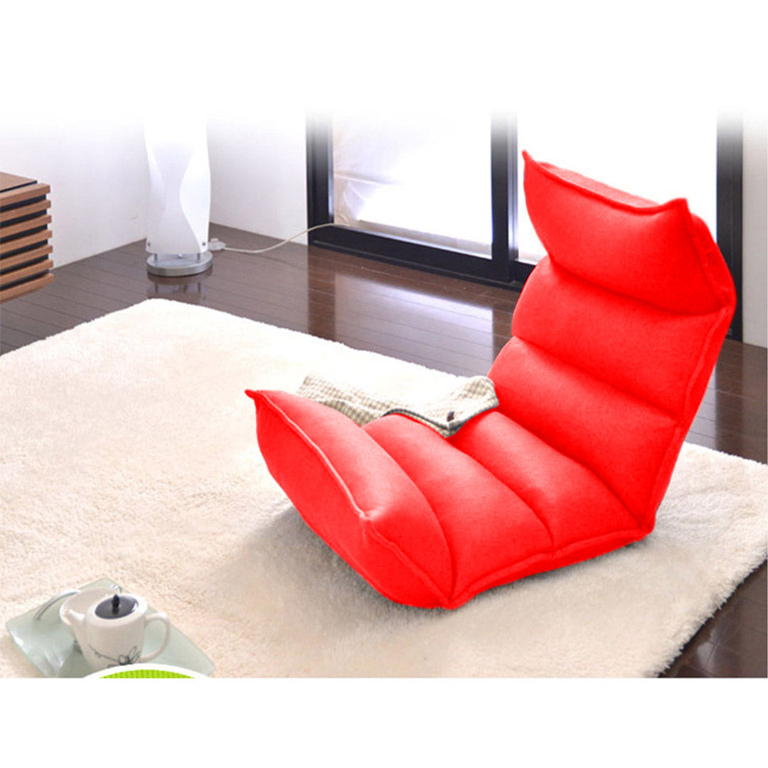 SOGA 4X Foldable Tatami Floor Sofa Bed Meditation Lounge Chair Recliner Lazy Couch Red-Recliner Chair-PEROZ Accessories