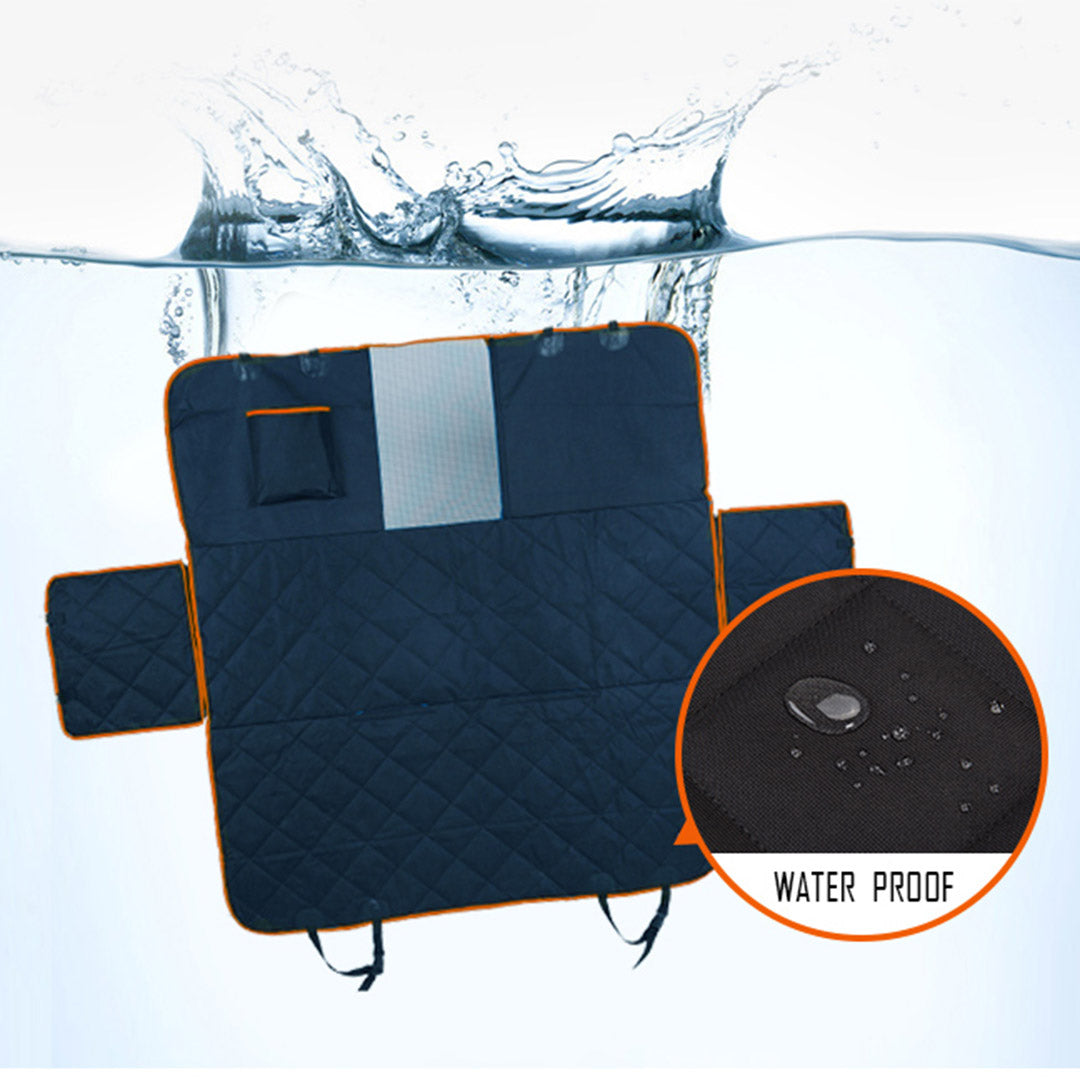 SOGA 2X 600D Oxford Cloth Waterproof Dog Car Cover Back Seat Protector Hammock Pet Mat Black-Pet Carriers & Travel Products-PEROZ Accessories