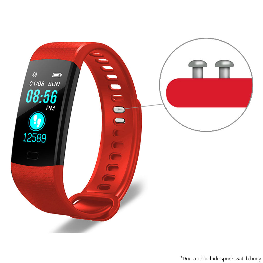 SOGA Smart Watch Model RD11 Compatible Sport Strap Wrist Bracelet Band Red-Watch Accessories-PEROZ Accessories