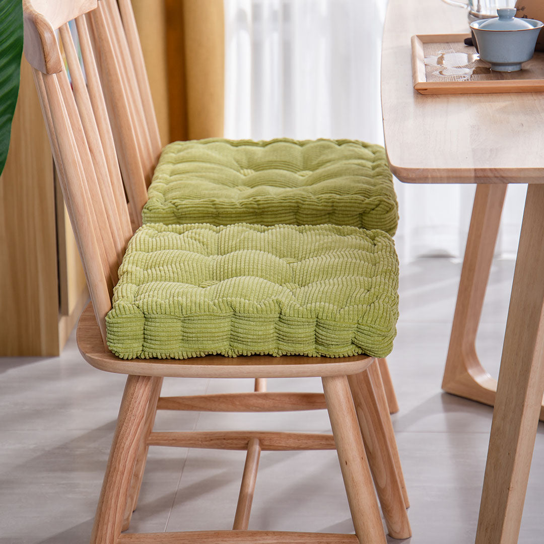 SOGA 4X Green Square Cushion Soft Leaning Plush Backrest Throw Seat Pillow Home Office Sofa Decor-Chair & Sofa Cushions-PEROZ Accessories