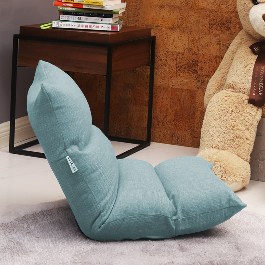 SOGA Lounge Floor Recliner Adjustable Lazy Sofa Bed Folding Game Chair Mint Green-Recliner Chair-PEROZ Accessories