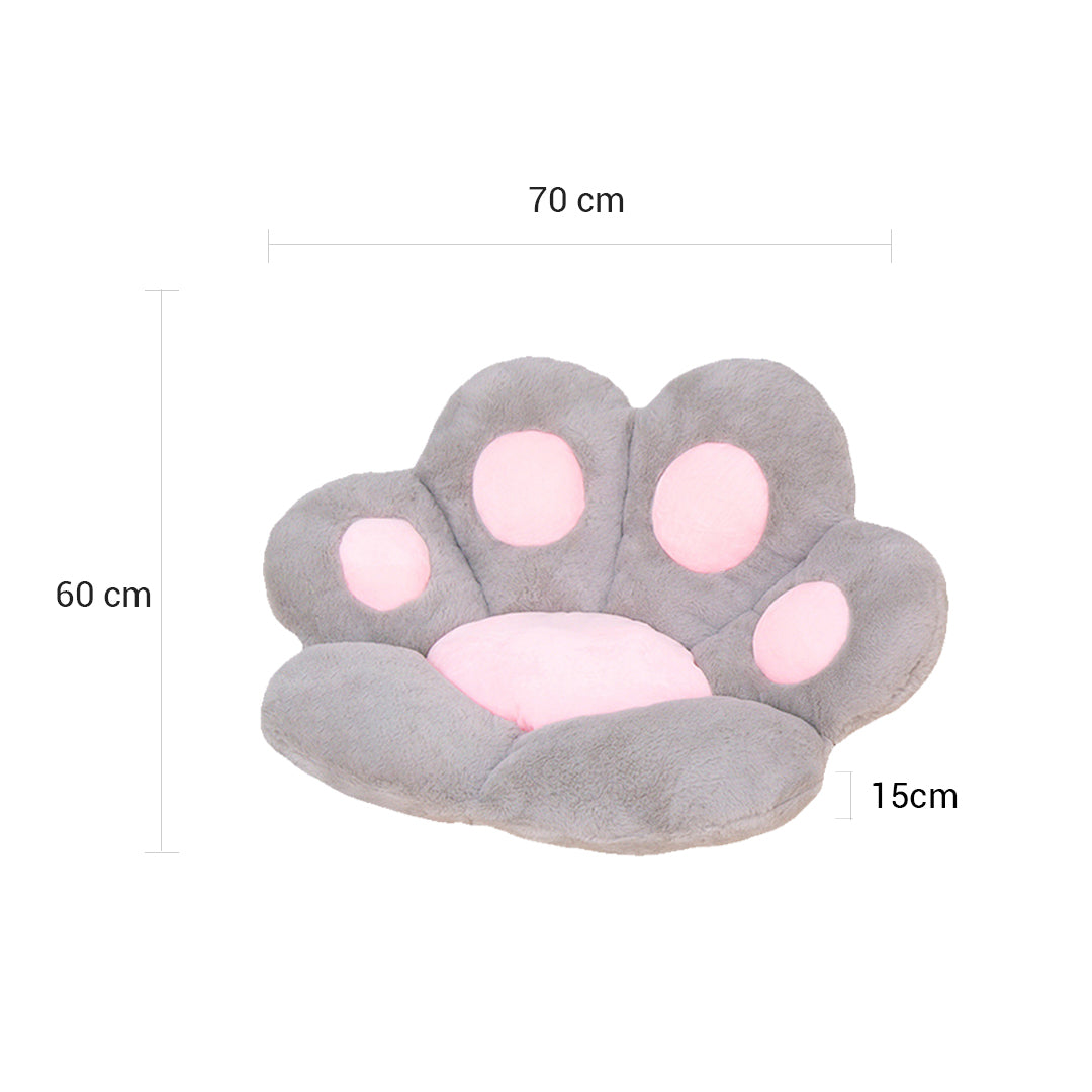 SOGA 2X 70cm Grey Paw Shape Cushion Warm Lazy Sofa Decorative Pillow Backseat Plush Mat Home Decor-Chair & Sofa Cushions-PEROZ Accessories