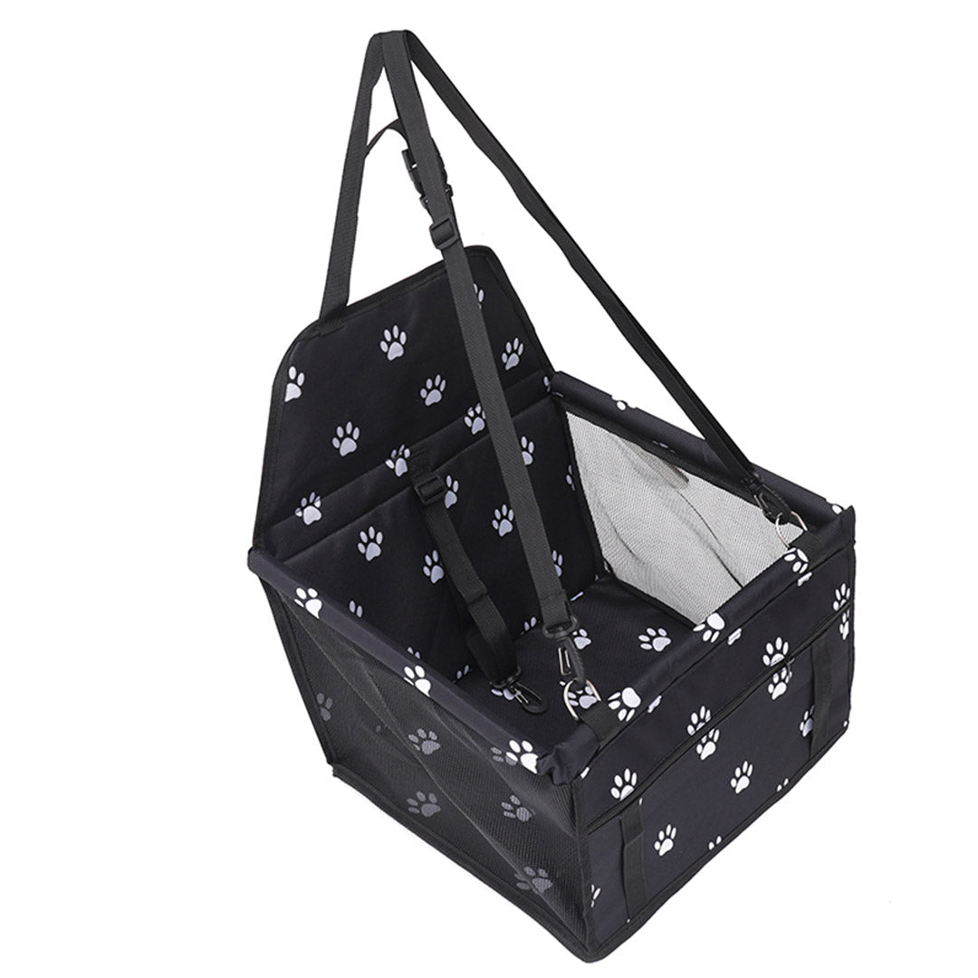 SOGA 2X Waterproof Pet Booster Car Seat Breathable Mesh Safety Travel Portable Dog Carrier Bag Black-Pet Carriers & Travel Products-PEROZ Accessories