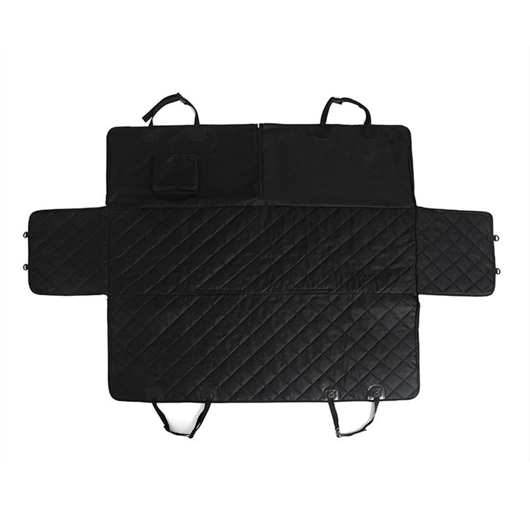 SOGA 2X 600D Oxford Cloth Waterproof Dog Car Cover Back Seat Protector Hammock Non Slip Pet Mat Black-Pet Carriers & Travel Products-PEROZ Accessories