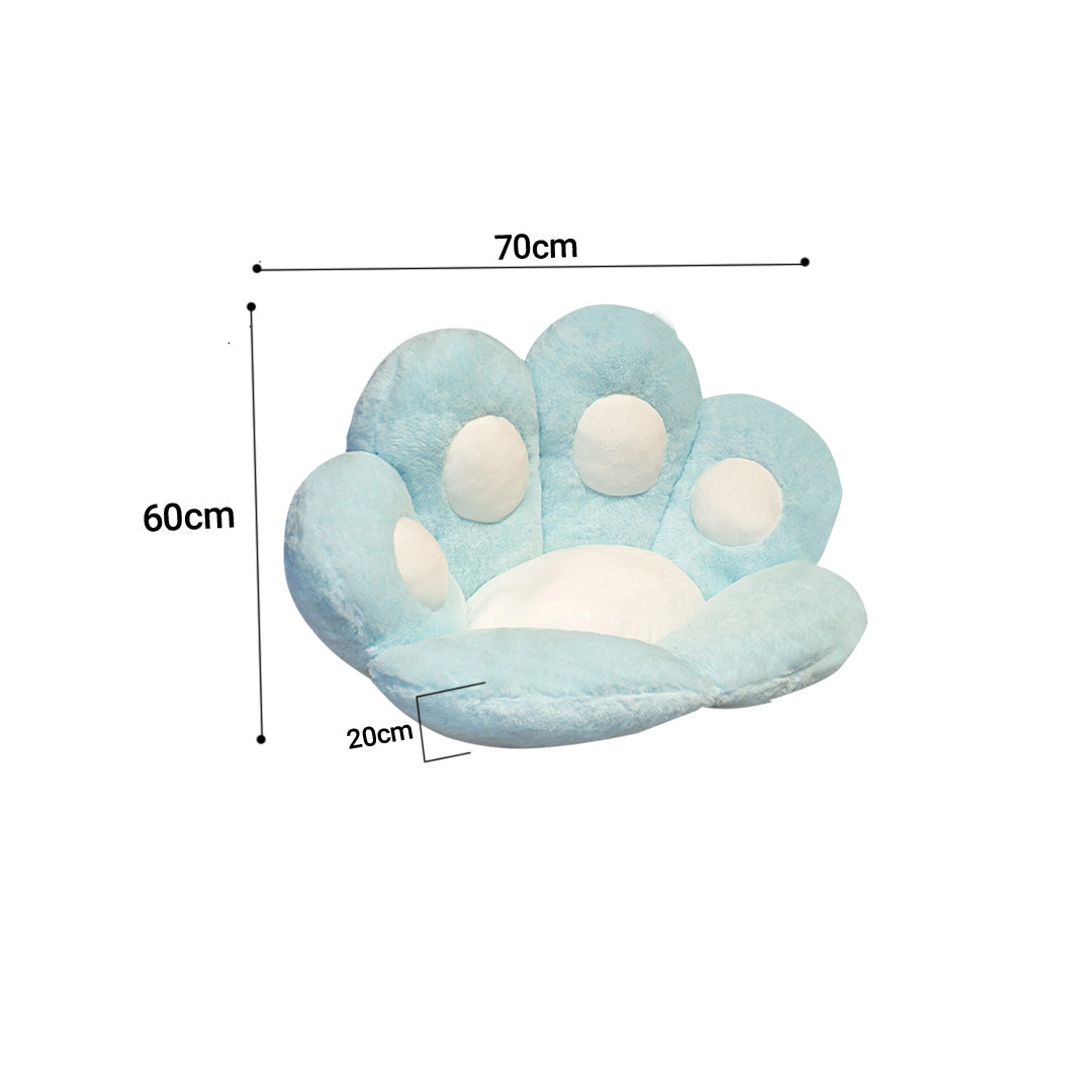 SOGA 70cm Mint Blue Paw Shape Cushion Warm Lazy Sofa Decorative Pillow Backseat Plush Mat Home Decor-Chair & Sofa Cushions-PEROZ Accessories