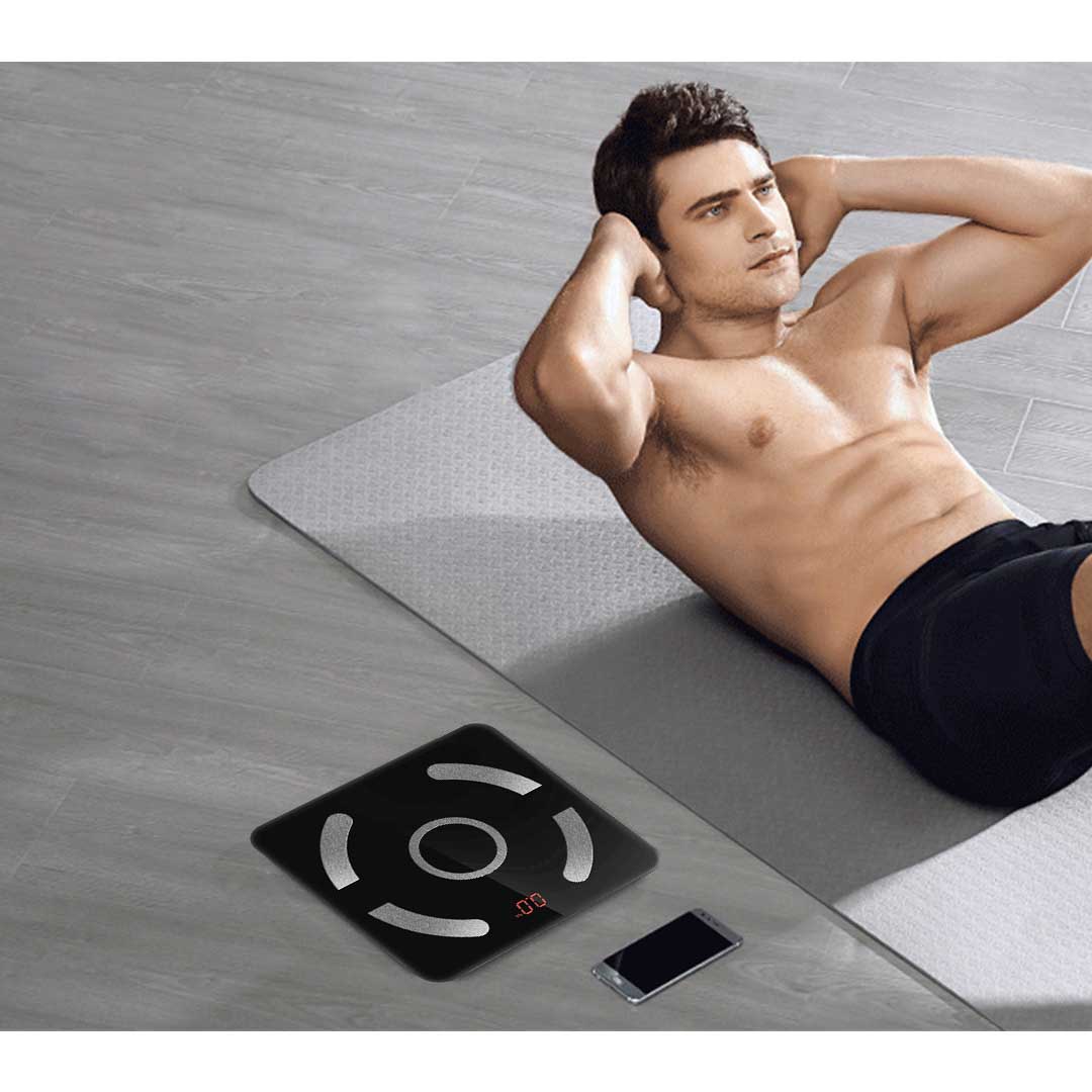 SOGA Wireless Bluetooth Digital Body Fat Scale Bathroom Weighing Scales Health Analyzer Weight Black-Body Weight Scales-PEROZ Accessories