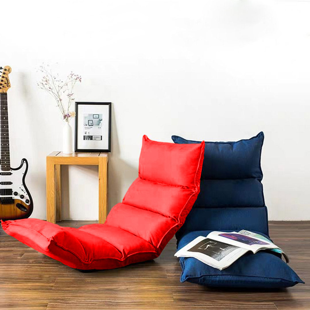 SOGA Foldable Tatami Floor Sofa Bed Meditation Lounge Chair Recliner Lazy Couch Red-Recliner Chair-PEROZ Accessories