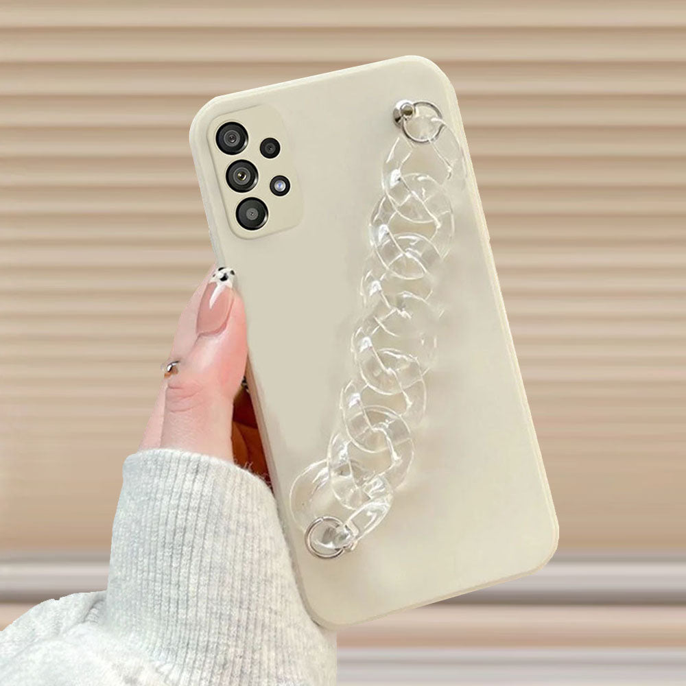 Anymob Samsung Mobile White Marble Bracelet Phone Case in Luxurious Case Design For S10 S20 S21 S22 Plus Ultra FE Note With Wrist Strap Silicone Cover-Mobile Phone Cases-PEROZ Accessories