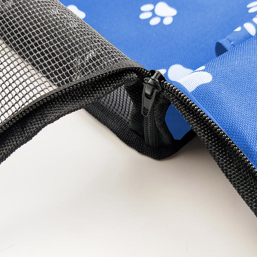 SOGA 2X Waterproof Pet Booster Car Seat Breathable Mesh Safety Travel Portable Dog Carrier Bag Blue-Pet Carriers & Travel Products-PEROZ Accessories