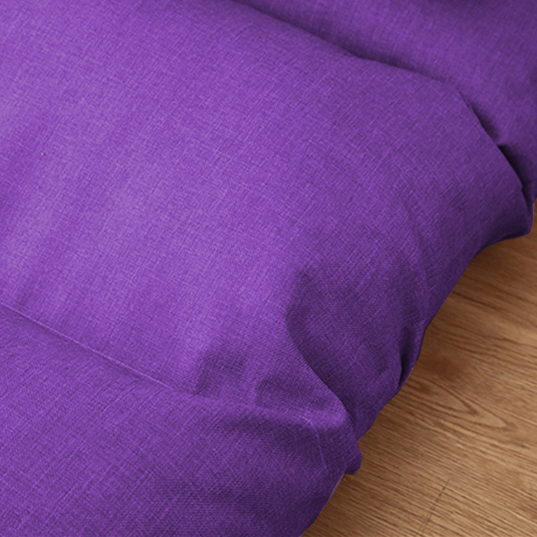 SOGA Lounge Floor Recliner Adjustable Lazy Sofa Bed Folding Game Chair Purple-Recliner Chair-PEROZ Accessories