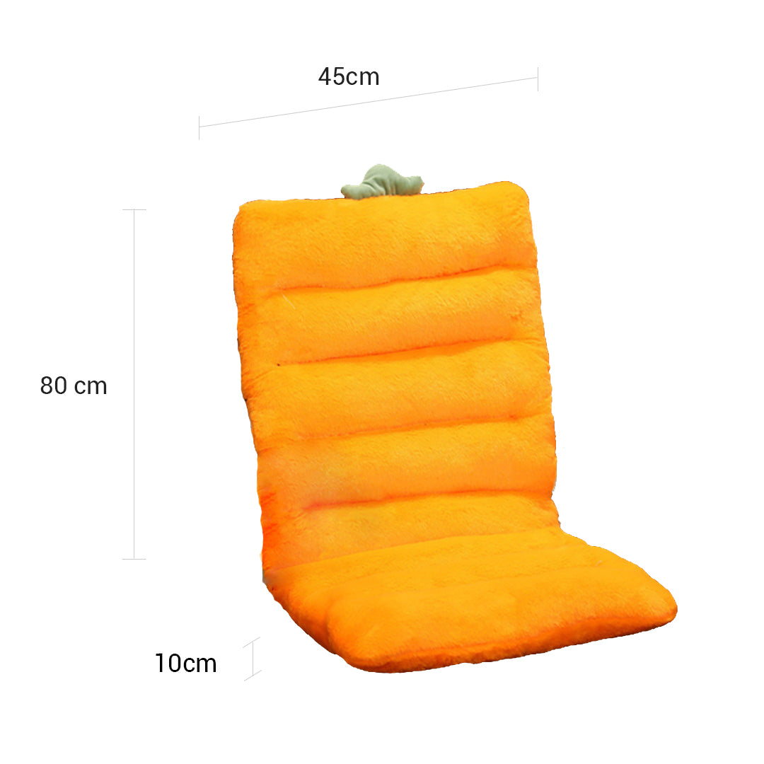 SOGA Orange One Piece Siamese Cushion Office Sedentary Butt Mat Back Waist Chair Support Home Decor-Chair & Sofa Cushions-PEROZ Accessories