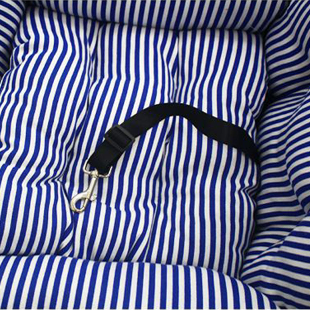 SOGA Blue Pet Car Seat Sofa Safety Soft Padded Portable Travel Carrier Bed-Pet Carriers & Travel Products-PEROZ Accessories