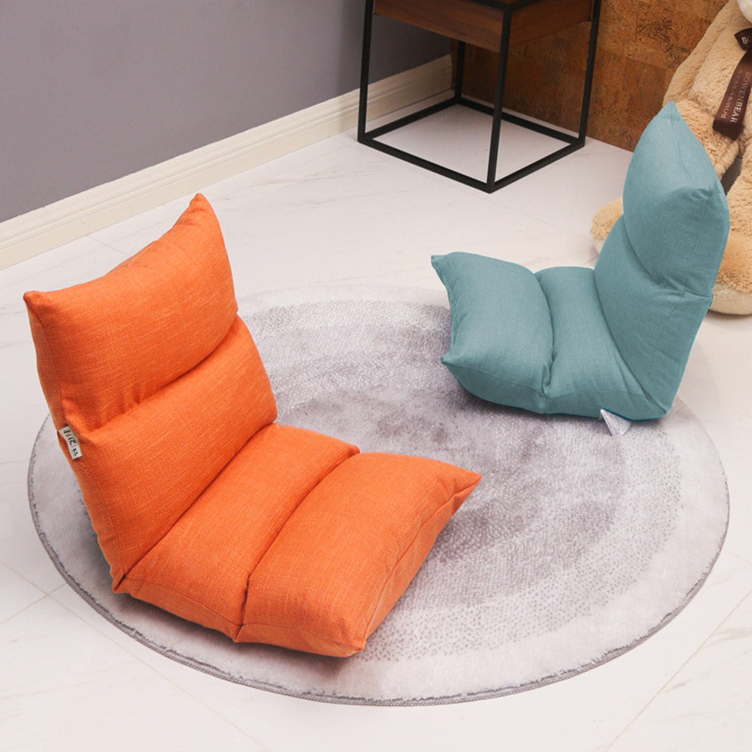 SOGA 2X Lounge Floor Recliner Adjustable Lazy Sofa Bed Folding Game Chair Mint Green-Recliner Chair-PEROZ Accessories