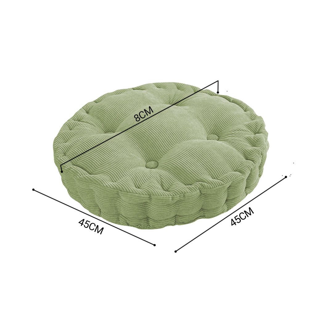 SOGA Green Round Cushion Soft Leaning Plush Backrest Throw Seat Pillow Home Office Decor-Chair & Sofa Cushions-PEROZ Accessories