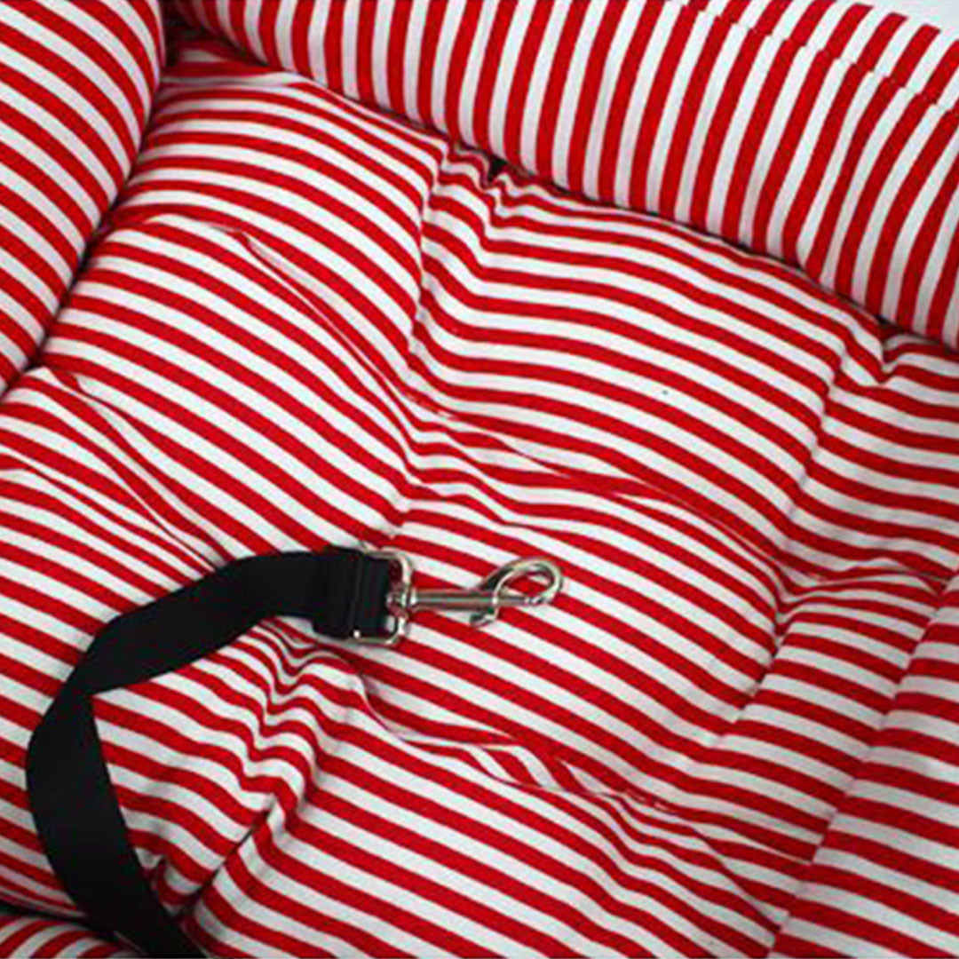 SOGA 2X Red Pet Car Seat Sofa Safety Soft Padded Portable Travel Carrier Bed-Pet Carriers & Travel Products-PEROZ Accessories