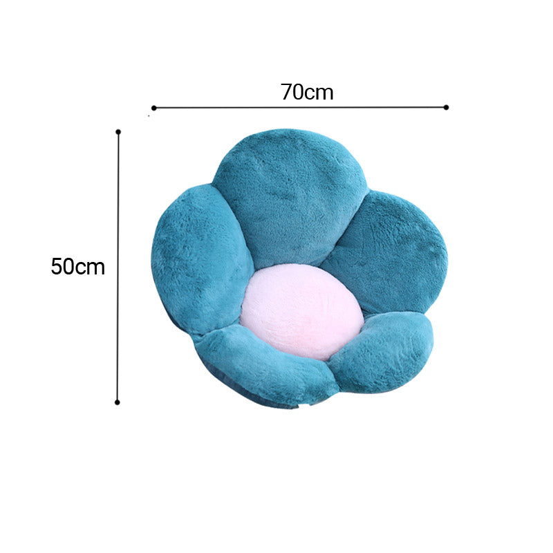 SOGA Green Whimsical Big Flower Shape Cushion Soft Leaning Bedside Pad Floor Plush Pillow Home Decor-Chair & Sofa Cushions-PEROZ Accessories