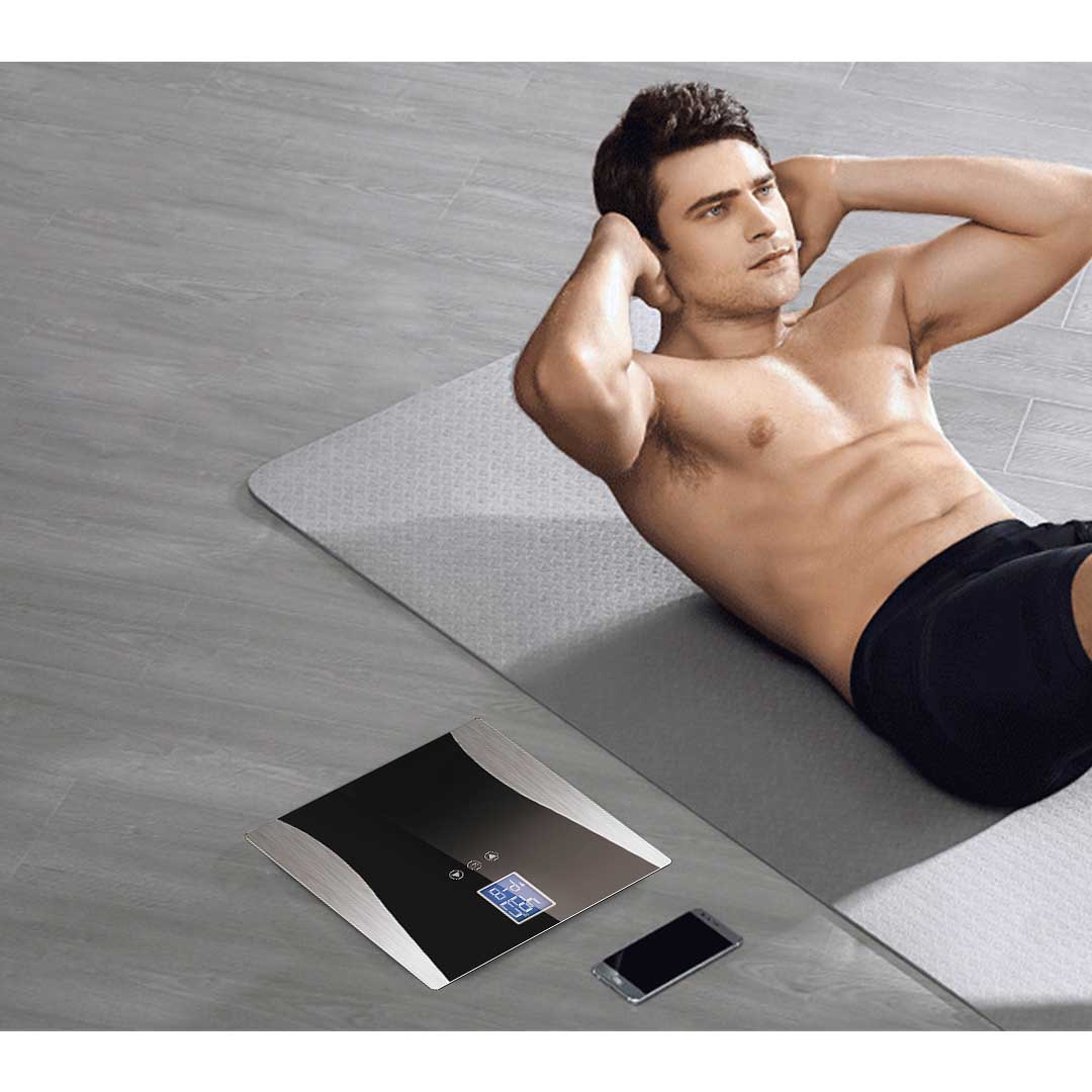 SOGA Wireless Digital Body Fat LCD Bathroom Weighing Scale Electronic Weight Tracker Black-Body Weight Scales-PEROZ Accessories