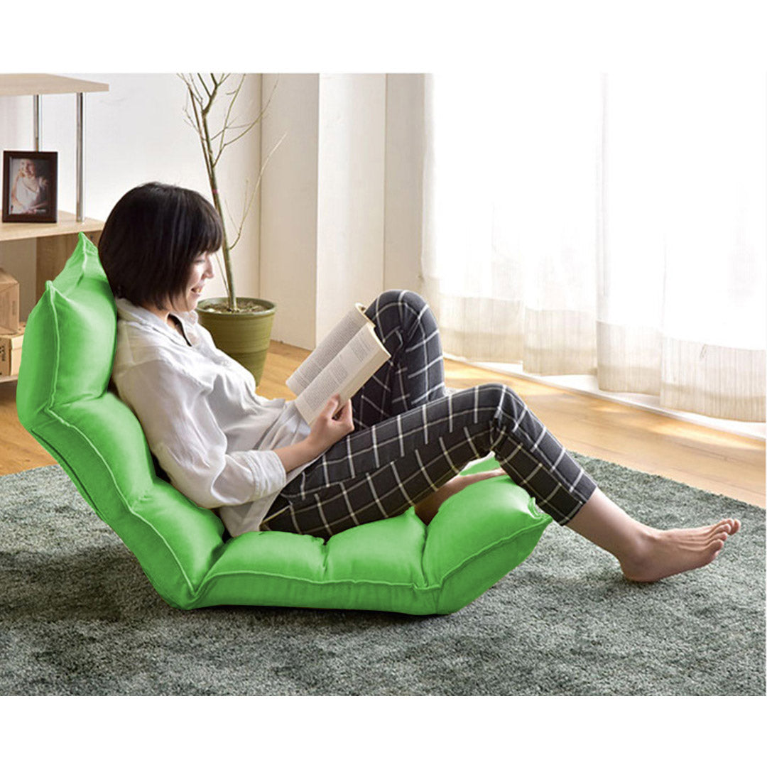 SOGA Foldable Tatami Floor Sofa Bed Meditation Lounge Chair Recliner Lazy Couch Green-Recliner Chair-PEROZ Accessories