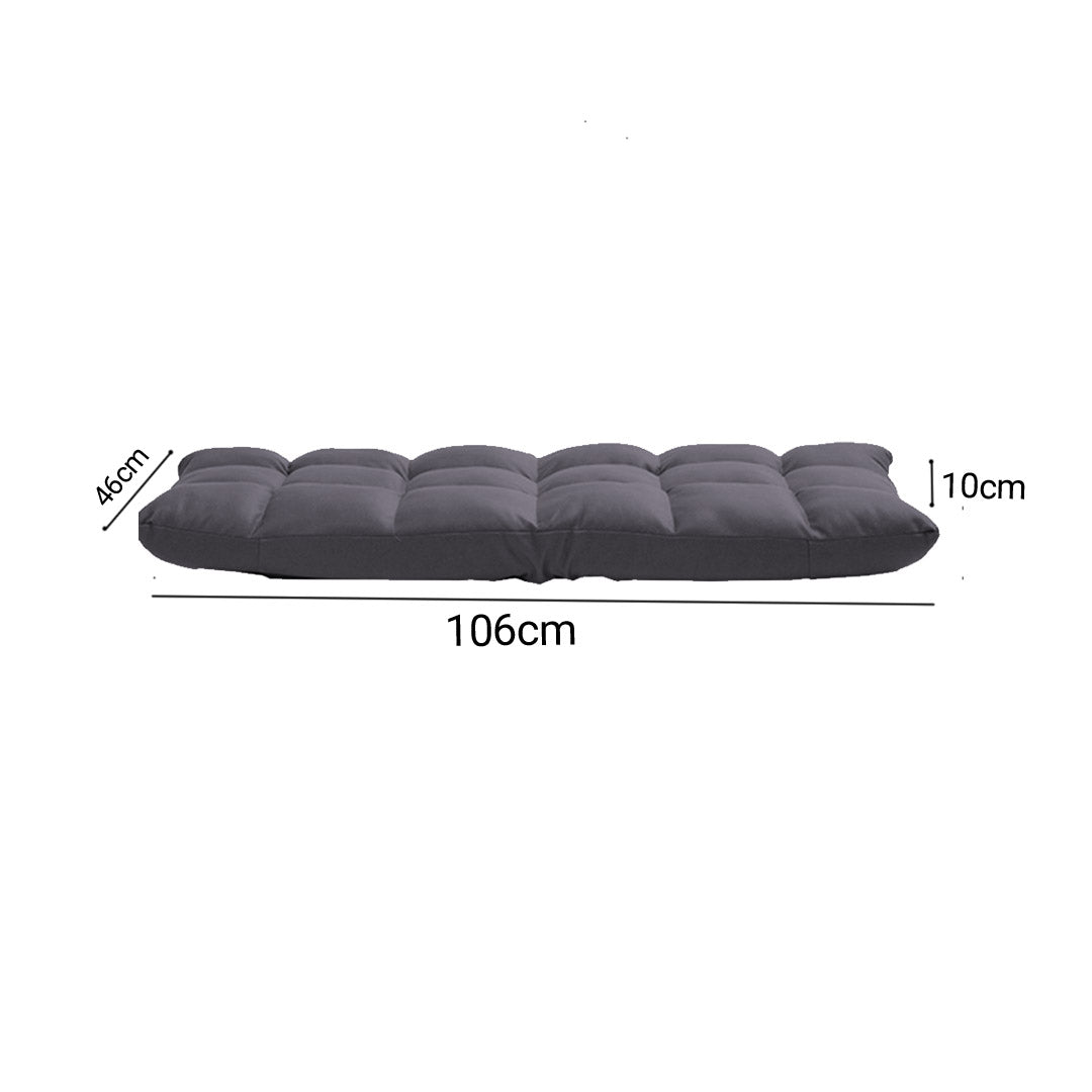 SOGA Grey Lounge Floor Recliner Adjustable Gaming Sofa Bed Foldable Indoor Outdoor Backrest Seat Home Office Decor-Recliner Chair-PEROZ Accessories