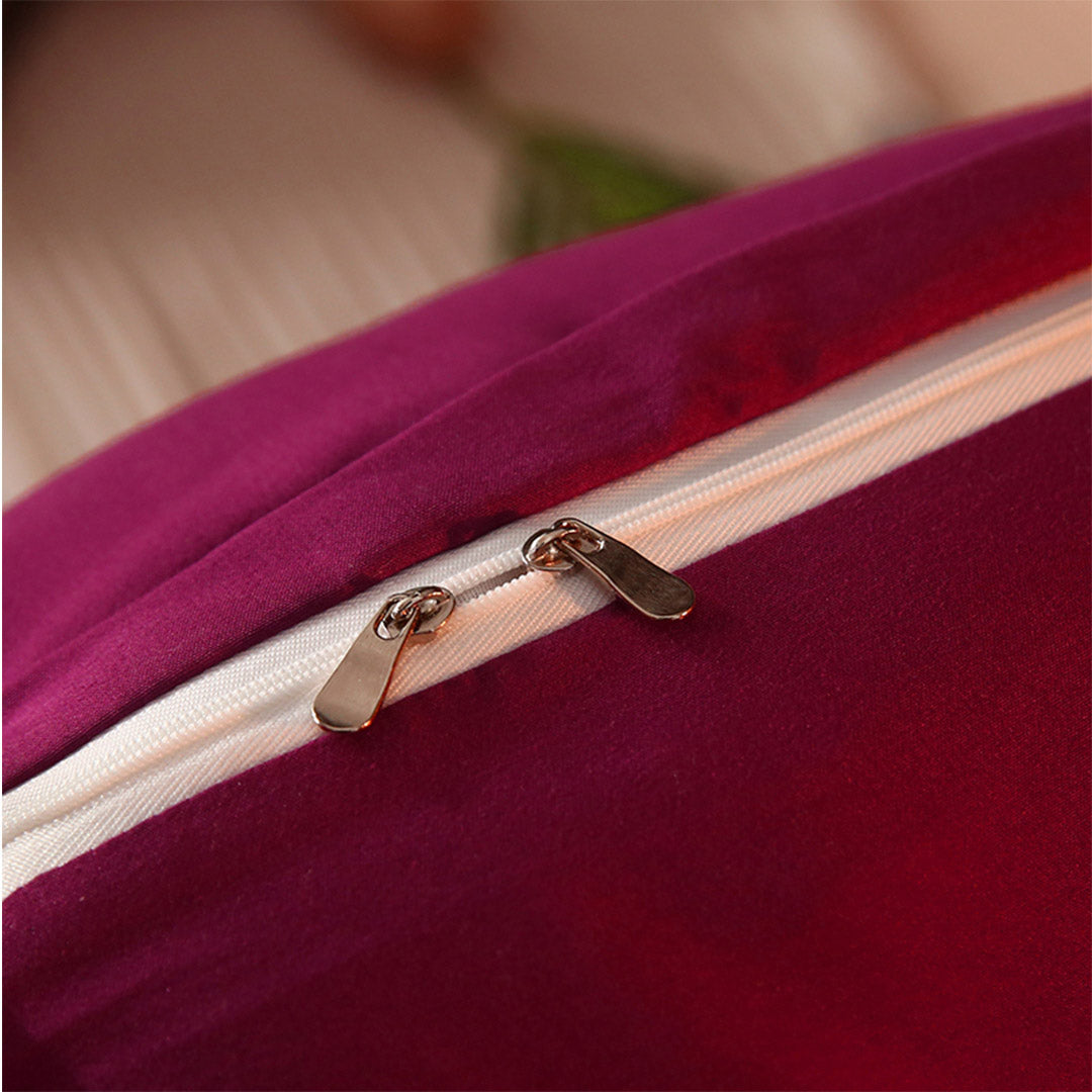 SOGA 120cm Burgundy Princess Bed Pillow Headboard Backrest Bedside Tatami Sofa Cushion with Ruffle Lace Home DŽcor-PEROZ Accessories