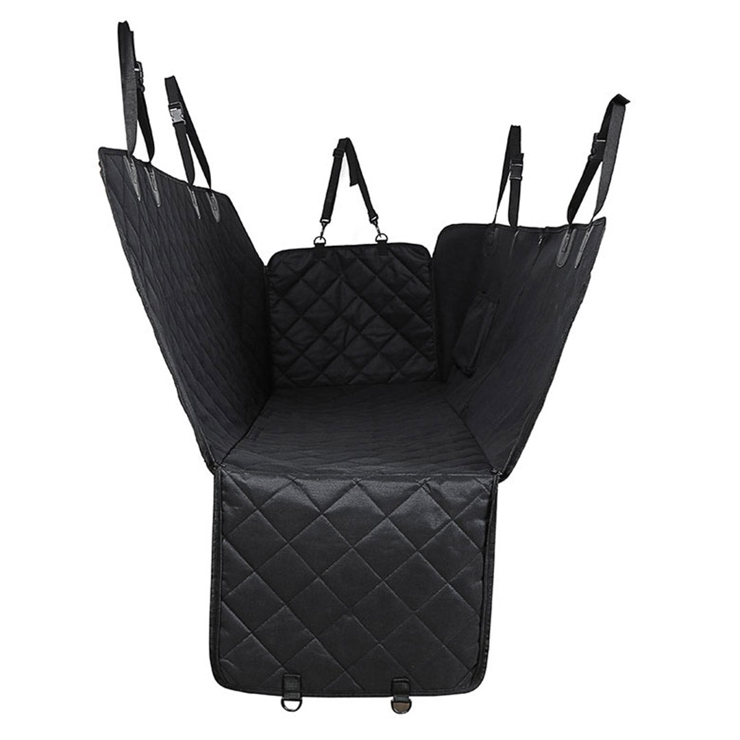 SOGA 2X 600D Oxford Cloth Waterproof Dog Car Cover Back Seat Protector Hammock Non Slip Pet Mat Black-Pet Carriers & Travel Products-PEROZ Accessories