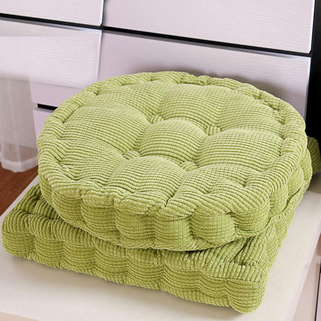 SOGA 4X Green Round Cushion Soft Leaning Plush Backrest Throw Seat Pillow Home Office Decor-Chair & Sofa Cushions-PEROZ Accessories