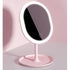 SOGA 20cm Pink Rechargeable LED Light Makeup Mirror Tabletop Vanity Home Decor-Makeup Mirrors-PEROZ Accessories
