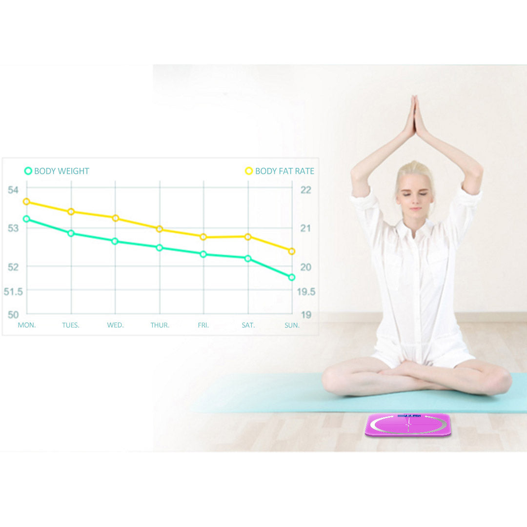 SOGA 180kg Glass LCD Digital Fitness Weight Bathroom Body Electronic Scales Pink-Body Weight Scales-PEROZ Accessories