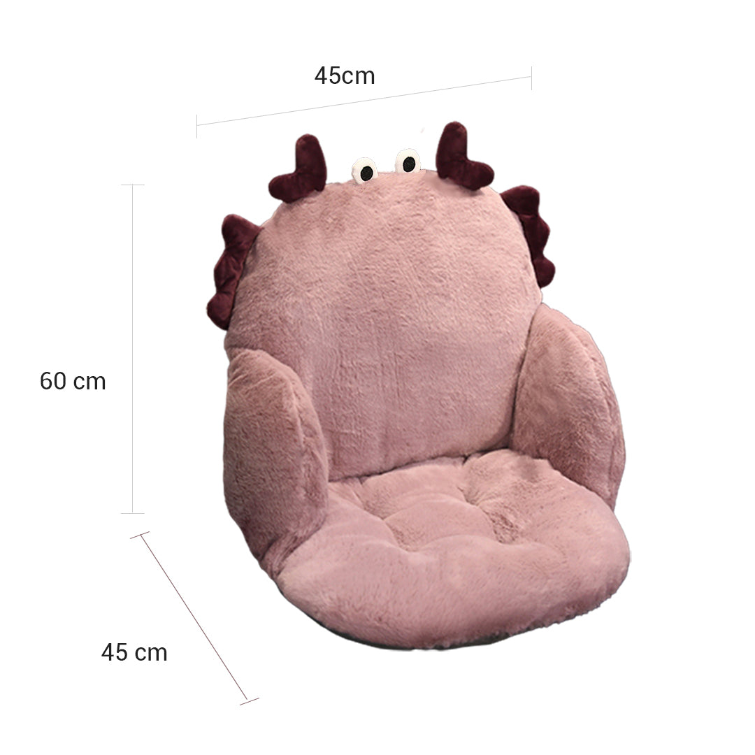 SOGA 2X Purple Crab Shape Cushion Soft Leaning Bedside Pad Sedentary Plushie Pillow Home Decor-Chair & Sofa Cushions-PEROZ Accessories