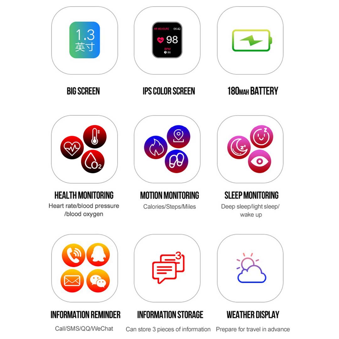 SOGA 2X Waterproof Fitness Smart Wrist Watch Heart Rate Monitor Tracker White-Smart Watches-PEROZ Accessories