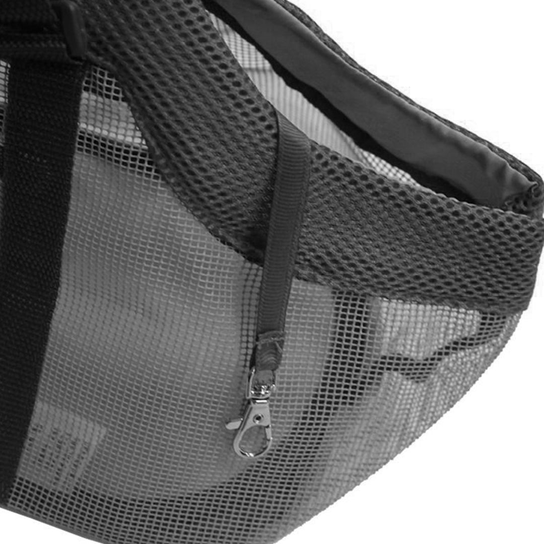 SOGA 2X Black Pet Carrier Bag Breathable Net Mesh Tote Pouch Dog Cat Travel Essentials-Pet Carriers & Travel Products-PEROZ Accessories