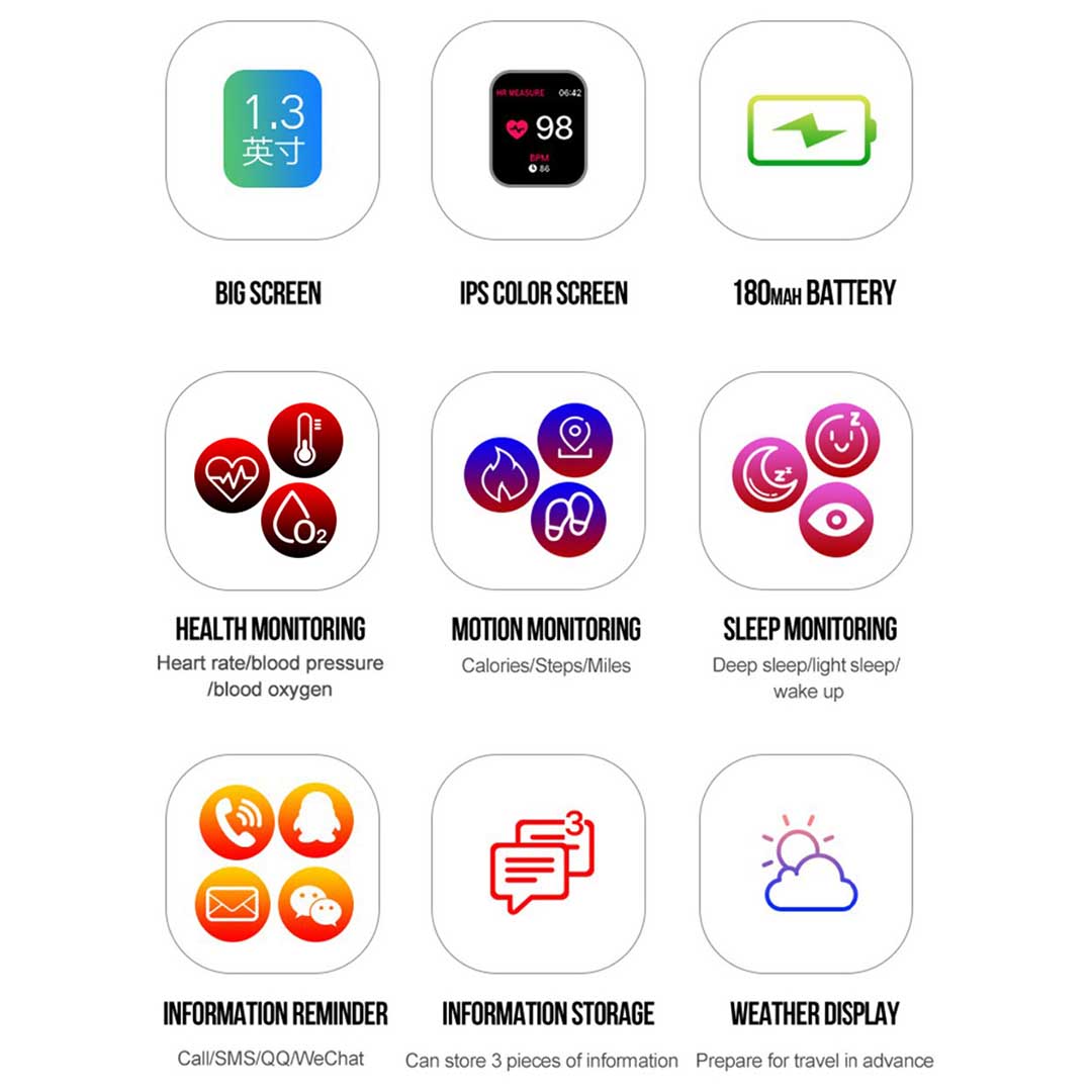 SOGA Waterproof Fitness Smart Wrist Watch Heart Rate Monitor Tracker White-Smart Watches-PEROZ Accessories