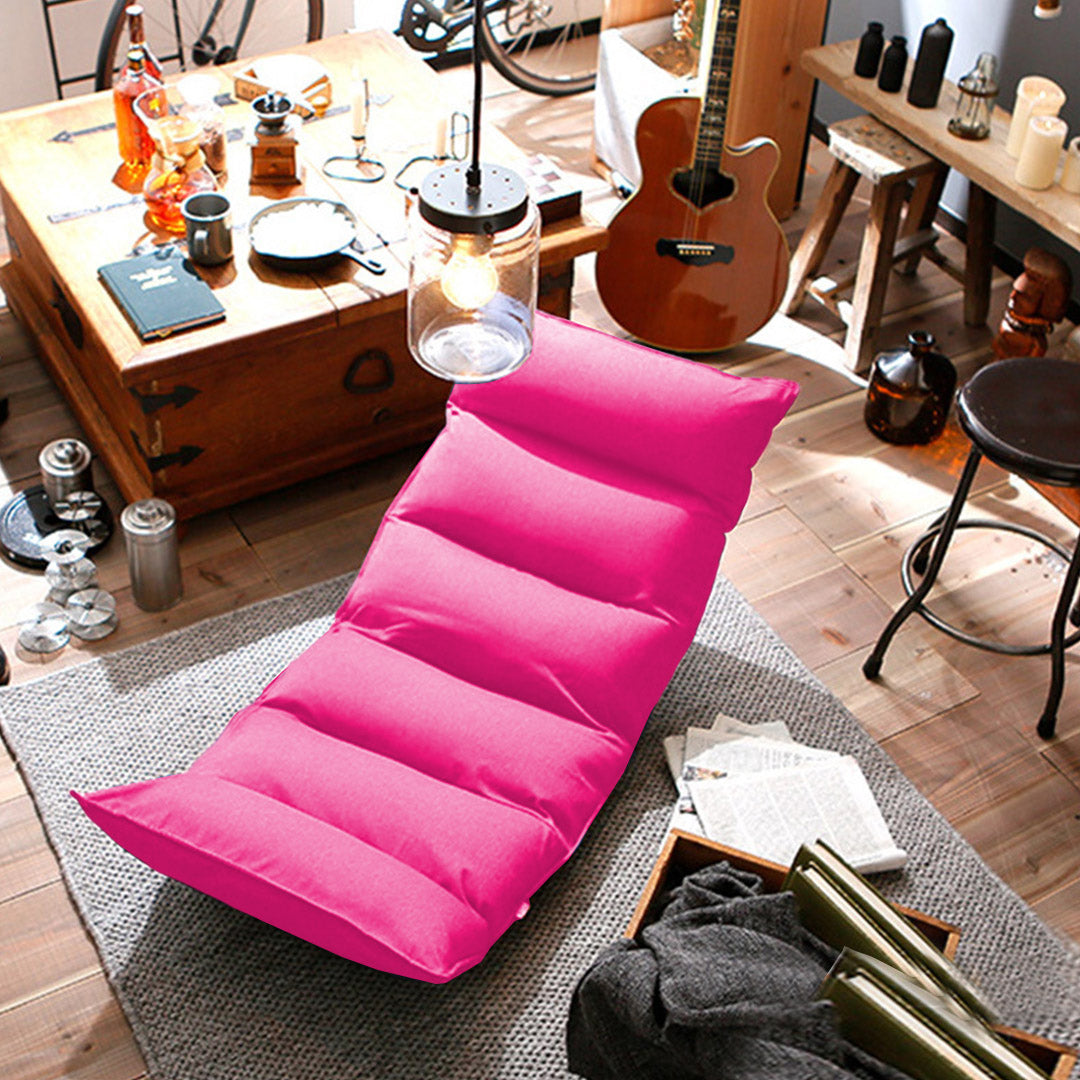 SOGA Foldable Tatami Floor Sofa Bed Meditation Lounge Chair Recliner Lazy Couch Pink-Recliner Chair-PEROZ Accessories