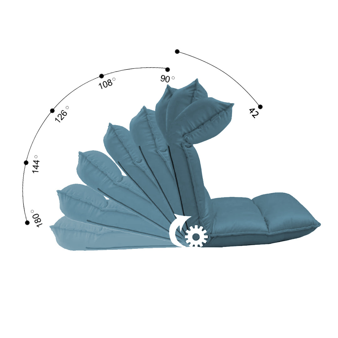 SOGA Green Lounge Recliner Lazy Sofa Bed Tatami Cushion Collapsible Backrest Seat Home Office Decor-Recliner Chair-PEROZ Accessories