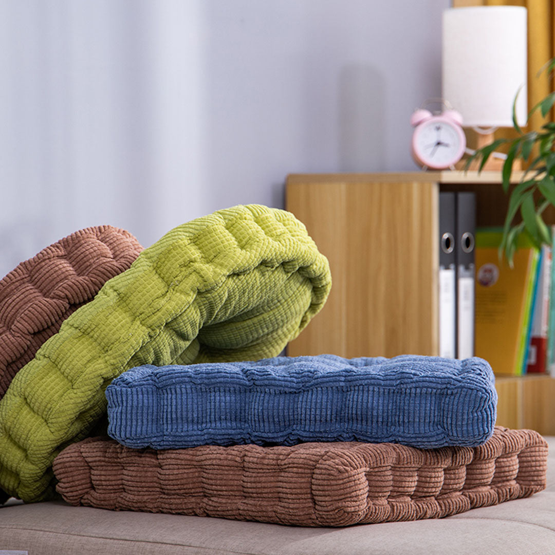 SOGA 4X Blue Square Cushion Soft Leaning Plush Backrest Throw Seat Pillow Home Office Decor-Chair & Sofa Cushions-PEROZ Accessories