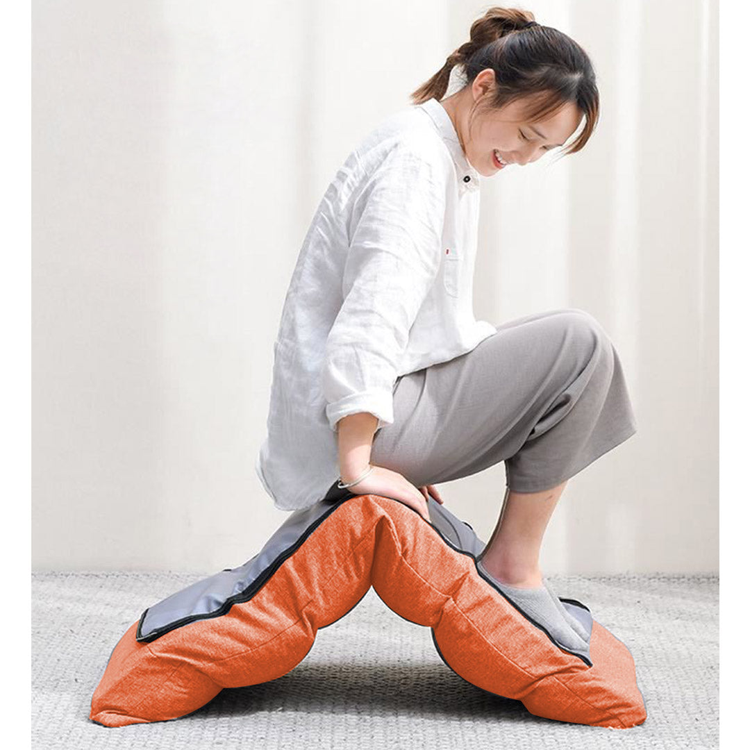 SOGA Lounge Floor Recliner Adjustable Lazy Sofa Bed Folding Game Chair Orange-Recliner Chair-PEROZ Accessories