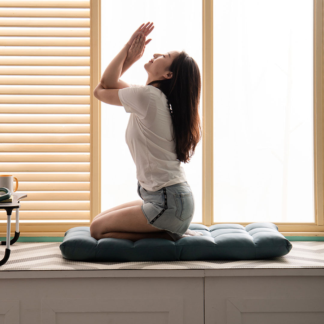 SOGA Green Lounge Floor Recliner Adjustable Gaming Sofa Bed Foldable Indoor Outdoor Backrest Seat Home Office Decor-Recliner Chair-PEROZ Accessories