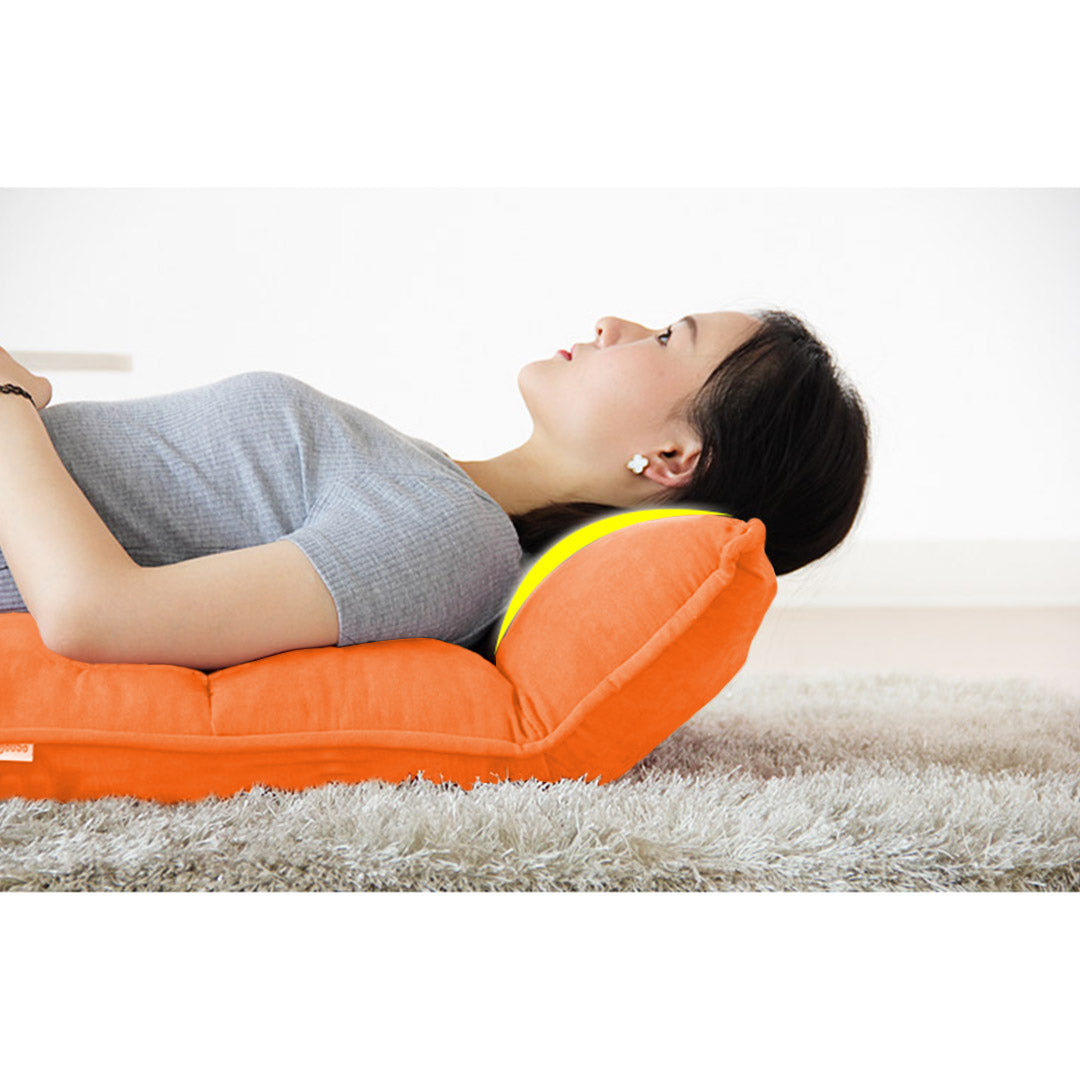 SOGA Foldable Tatami Floor Sofa Bed Meditation Lounge Chair Recliner Lazy Couch Orange-Recliner Chair-PEROZ Accessories