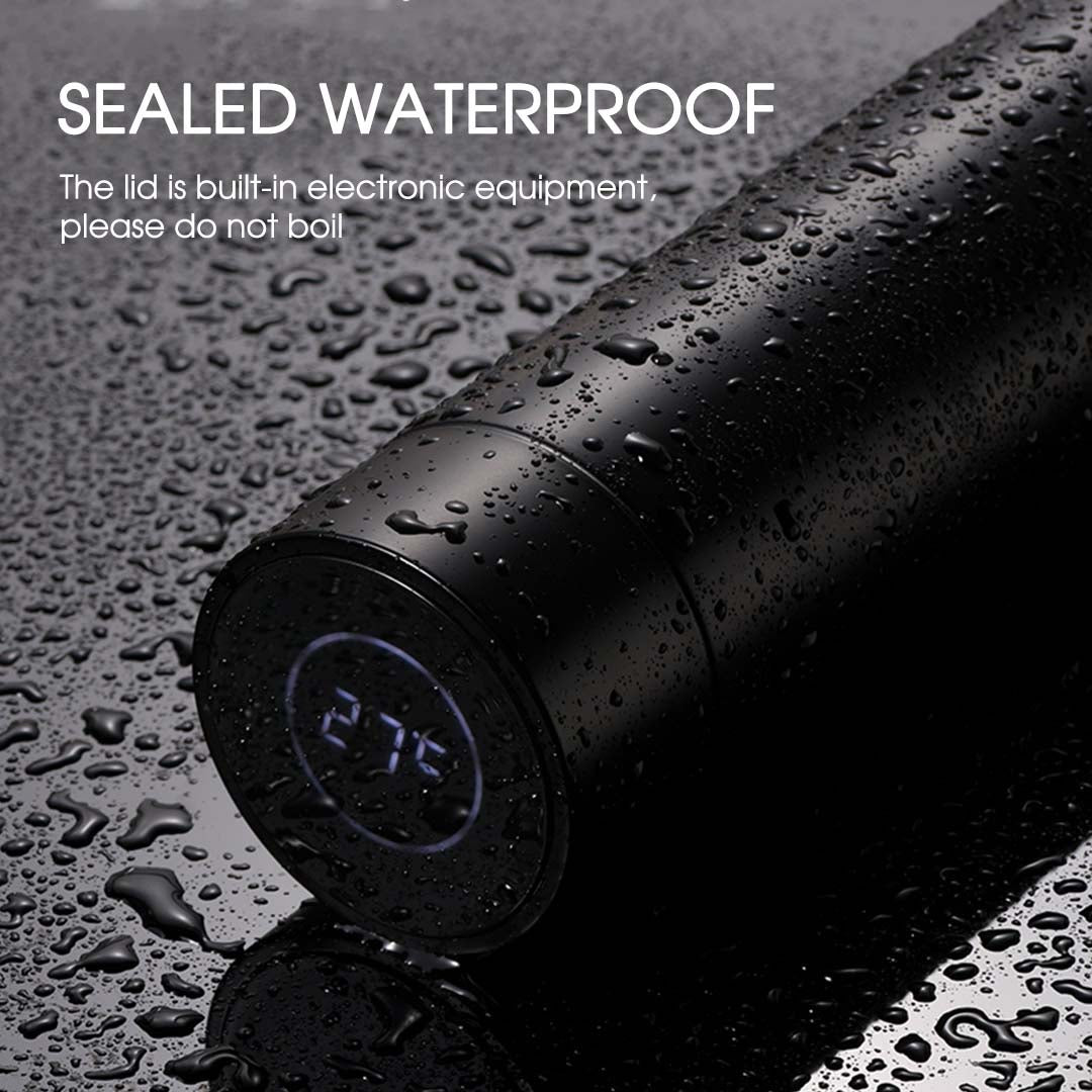 SOGA 500ML Stainless Steel Smart LCD Thermometer Display Bottle Vacuum Flask Thermos Red-Smart Bottles-PEROZ Accessories