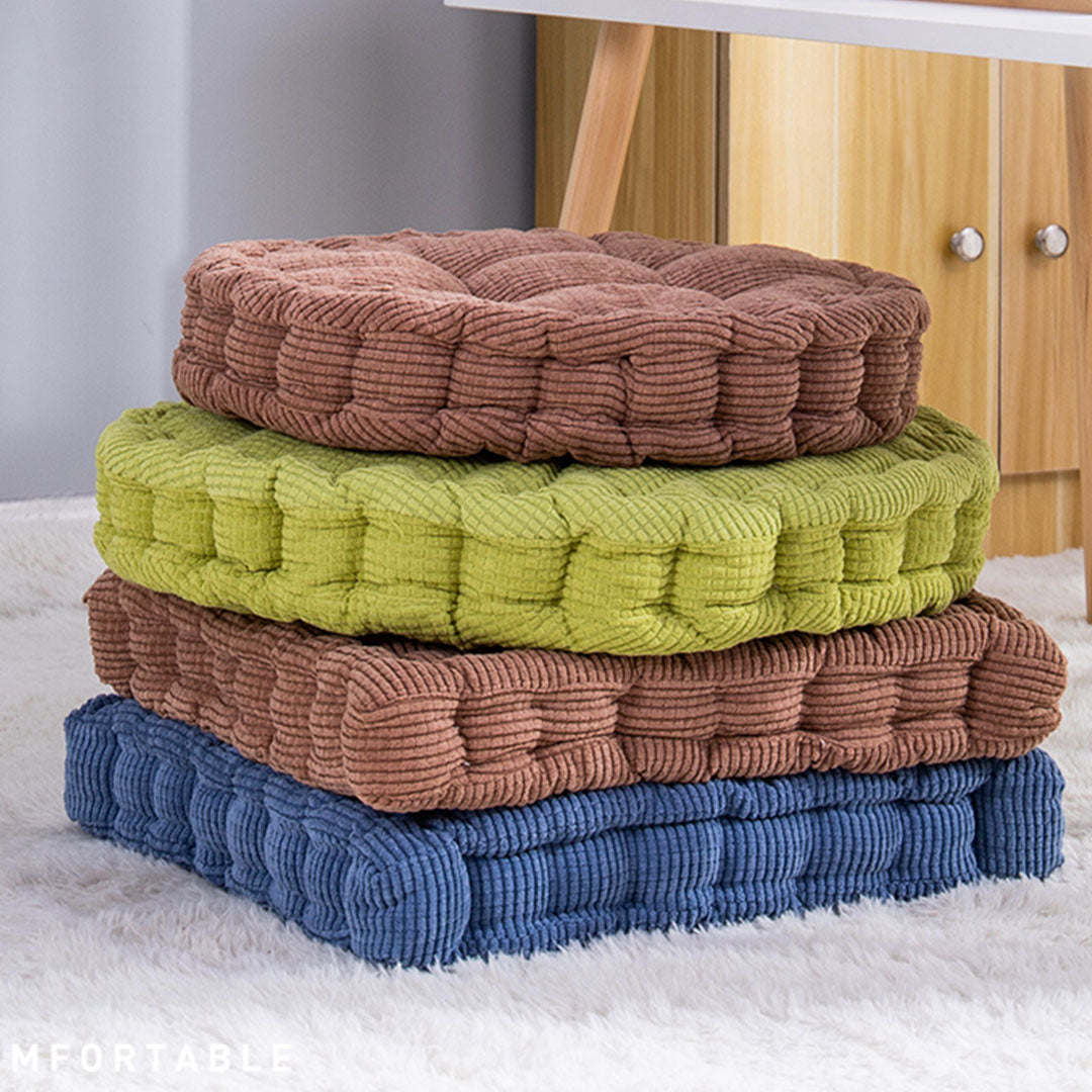 SOGA 2X Blue Square Cushion Soft Leaning Plush Backrest Throw Seat Pillow Home Office Decor-Chair & Sofa Cushions-PEROZ Accessories