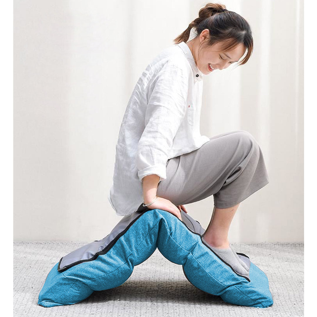 SOGA 2X Lounge Floor Recliner Adjustable Lazy Sofa Bed Folding Game Chair Blue-Recliner Chair-PEROZ Accessories