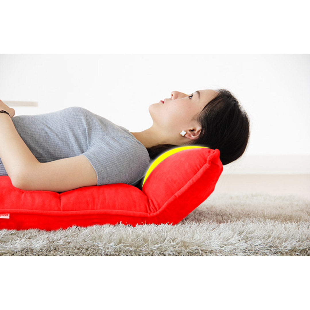SOGA 4X Foldable Tatami Floor Sofa Bed Meditation Lounge Chair Recliner Lazy Couch Red-Recliner Chair-PEROZ Accessories