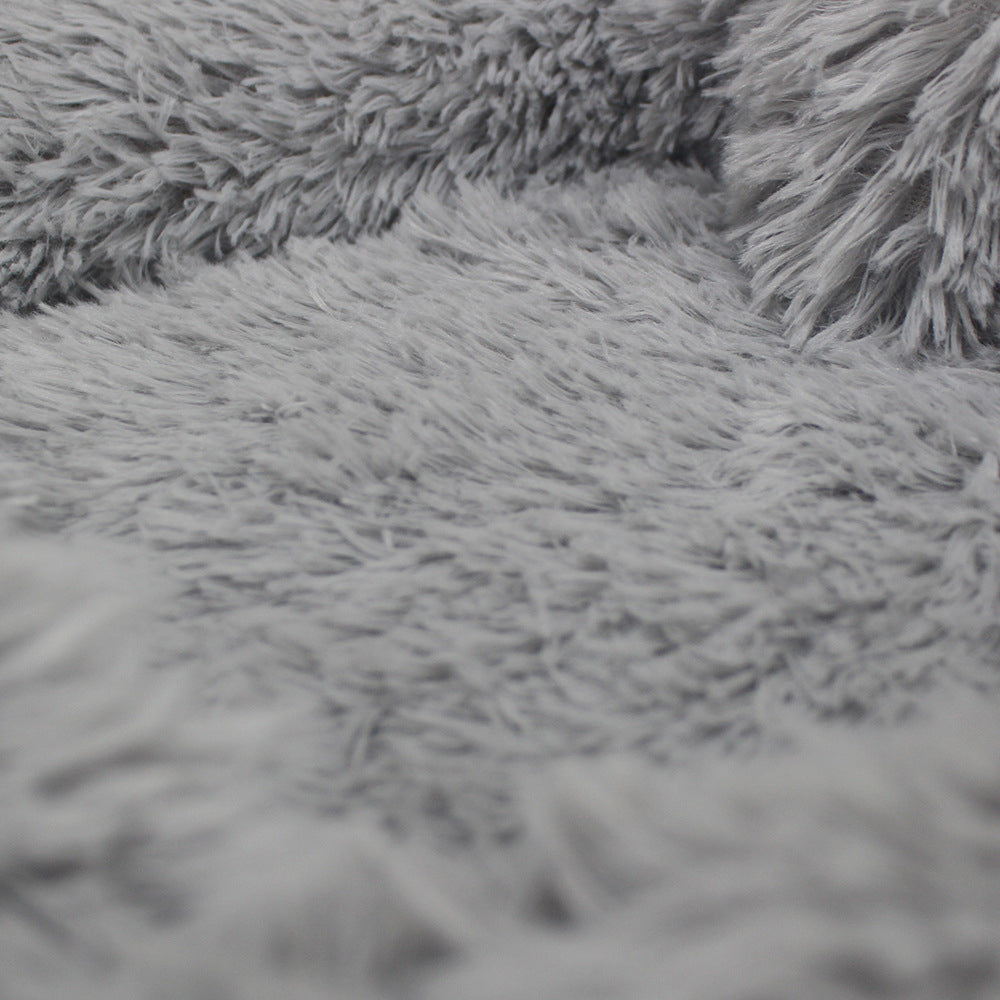 SOGA Black Dual purpose Cushion Nest Cat Dog Bed Warm Plush Kennel Mat Pet Home Travel Essentials-Pet Carriers & Travel Products-PEROZ Accessories