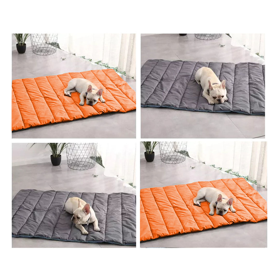 SOGA Grey Camping Pet Mat Waterproof Foldable Sleeping Mattress with Storage Bag Travel Outdoor Essentials-Pet Carriers & Travel Products-PEROZ Accessories