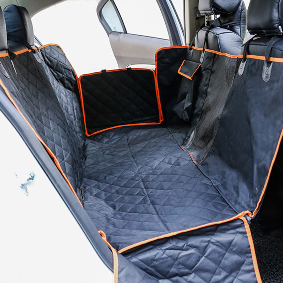 SOGA 2X 600D Oxford Cloth Waterproof Dog Car Cover Back Seat Protector Hammock Pet Mat Black-Pet Carriers & Travel Products-PEROZ Accessories