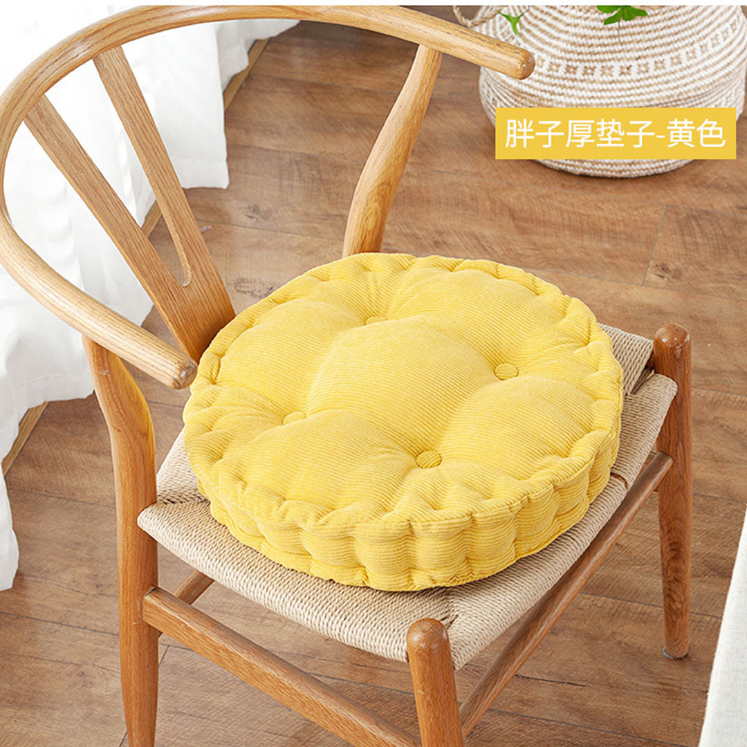 SOGA 2X Yellow Round Cushion Soft Leaning Plush Backrest Throw Seat Pillow Home Office Decor-Recliner Chair-PEROZ Accessories
