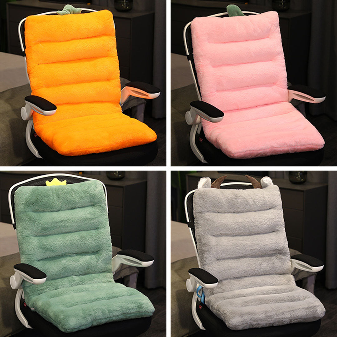 SOGA Green One Piece Dino Cushion Office Sedentary Butt Mat Back Waist Chair Support Home Decor-Chair & Sofa Cushions-PEROZ Accessories