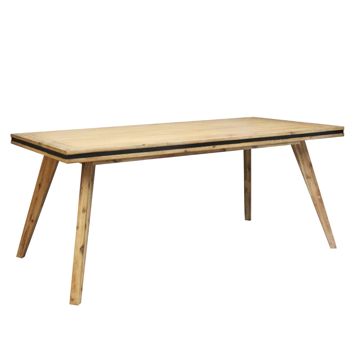 Dining Table 180cm Medium Size Solid Acacia Wooden Frame in Silver Brush Colour-Furniture > Dining-PEROZ Accessories