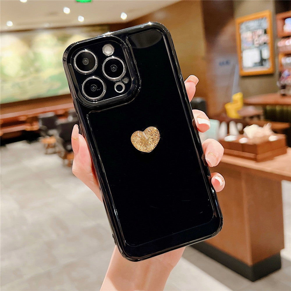 Anymob iPhone Case Black Cute 3D Love Heart Soft Protective Cover-Mobile Phone Cases-PEROZ Accessories